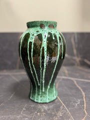 Vase émaillé Cascade verte