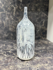 Vase bouteille texturé